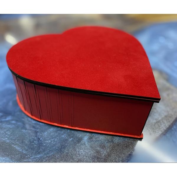 Our Heart Box Model with Velvet Cover - 21cm