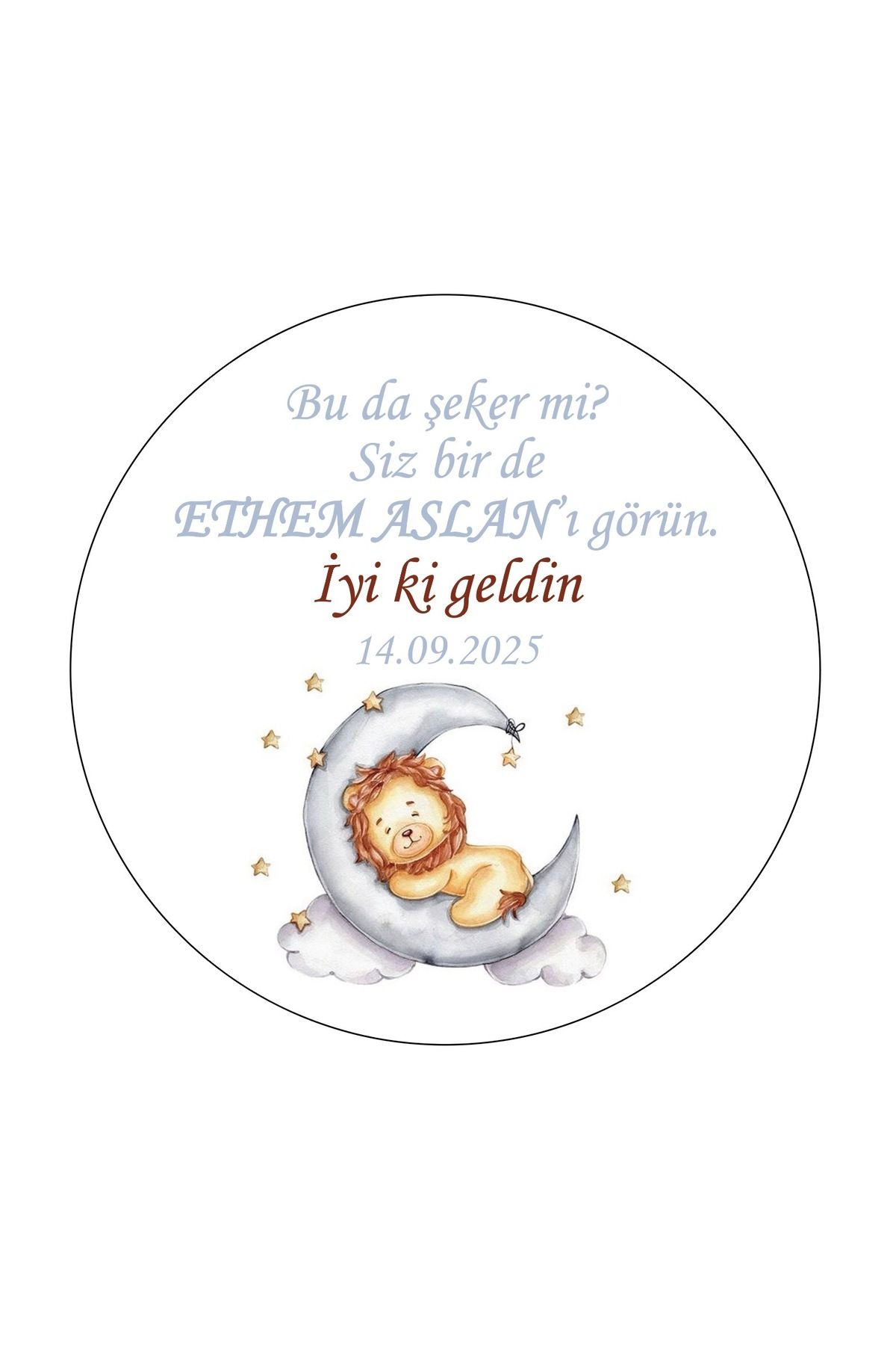 Aslan%20Konseptli%20Etiket,%20Hediyelik%20Etiket%203cm%20-%20130%20Adet%20Folyo%20Sticker