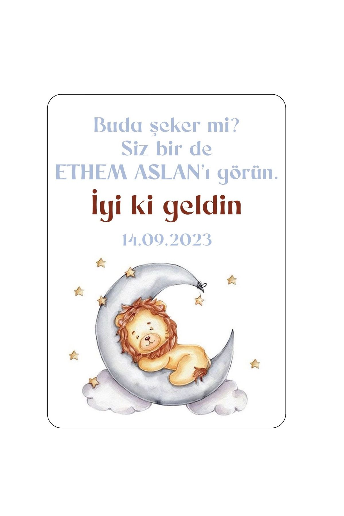 Aslan%20Konseptli%20Etiket,%20Hediyelik%20Etiket%20-%205x7cm%20Dikdörtgen%20Oval%20Kesim%20-%2025%20Adet%20Opak%20Etiket