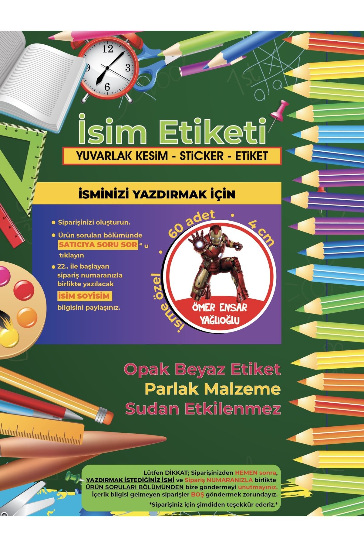 Okul%20Etiketi,%20Kalem%20Defter%20Etiketi,%20iron%20Man%20Etiketi%20-%2060%20Adet%204cm%20Opak%20Sticker