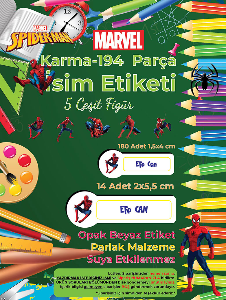 Okul%20Etiketi%20Kalem%20Defter%20Etiketi,%20Örümcek%20Adam,%20Spider%20Man%20Etiketi%20-%2040%20Adet%205cm%20Opak%20Sticker