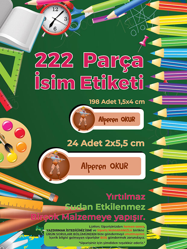 Okul%20Etiketi%20Kalem%20Defter%20Etiketi,%20He-Man%20Etiketi%20-%20222%20Adet%20Folyo%20Sticker