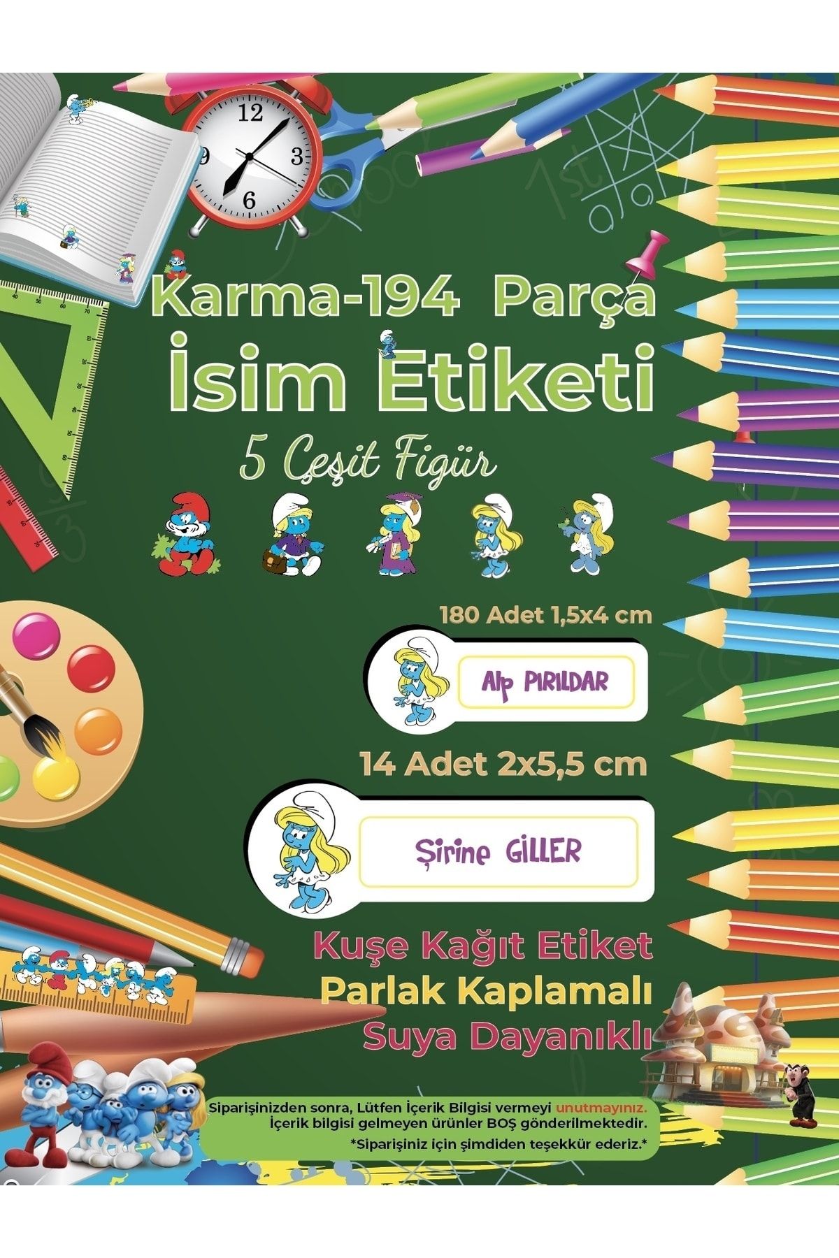 Okul%20Etiketi%20Kalem%20Defter%20Etiketi,%20Şirinler%20v2%20Etiketi%20-%20194%20Adet%20Opak%20Sticker