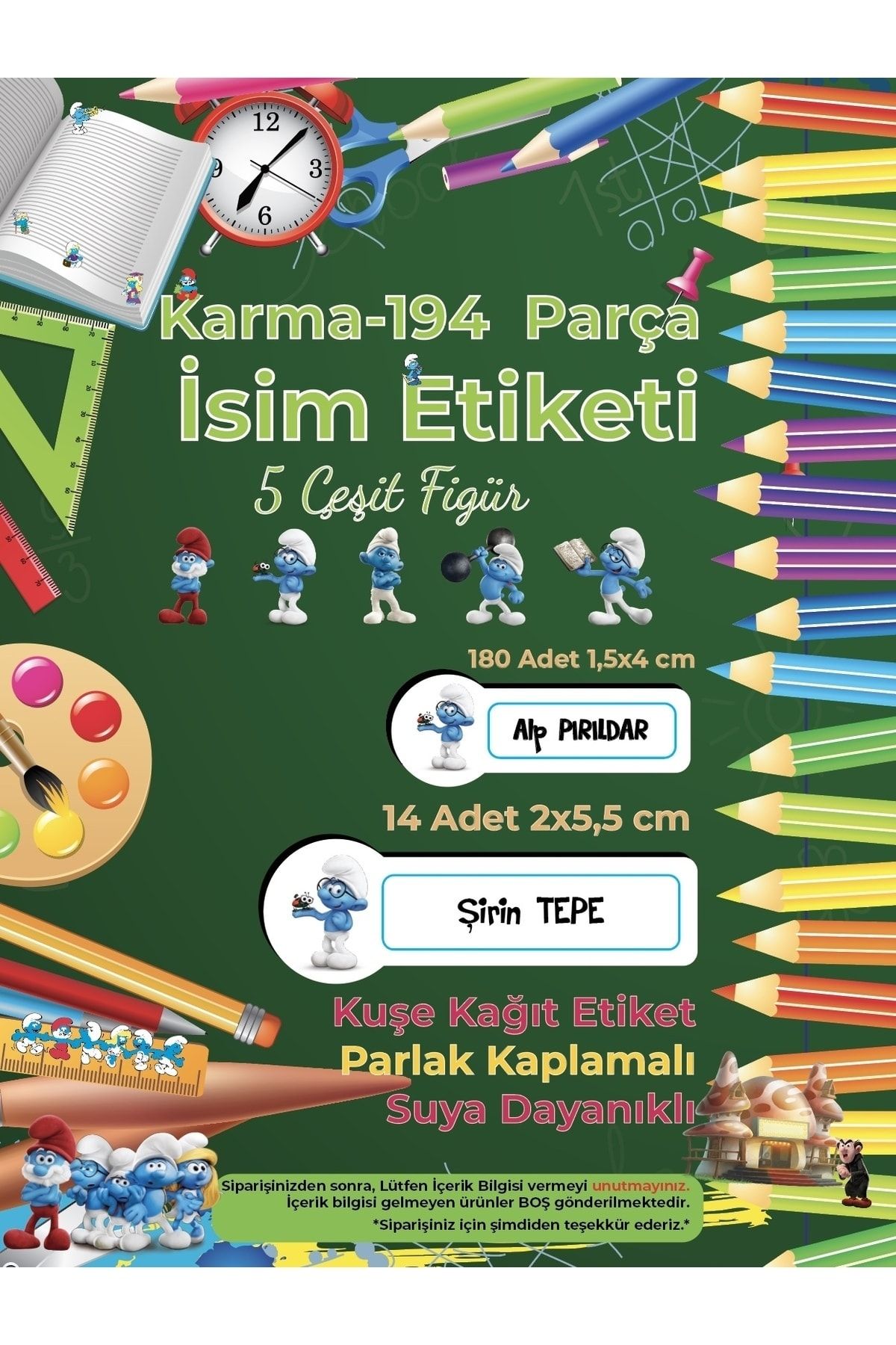 Okul%20Etiketi%20Kalem%20Defter%20Etiketi,%20Şirinler%20v3%20Etiketi%20-%20194%20Adet%20Opak%20Sticker