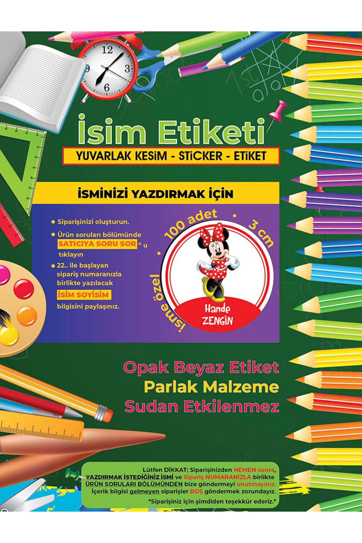 Okul%20Etiketi%20Kalem%20Defter%20Etiketi,%20Minnie%20Mouse%20Etiketi%20-%20100%20Adet%203cm%20Opak%20Sticker