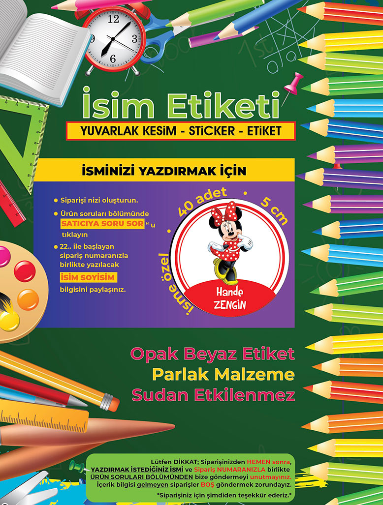 Okul%20Etiketi%20Kalem%20Defter%20Etiketi,%20Minnie%20Mouse%20Etiketi%20-%2040%20Adet%205cm%20Opak%20Sticker