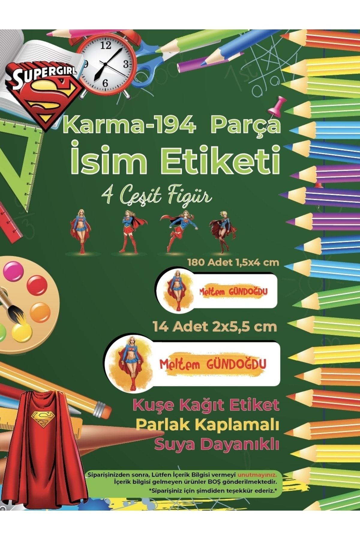 Okul%20Etiketi%20Kalem%20Defter%20Etiketi,%20SuperGirl%20Etiketi%20-%20194%20Adet%20Opak%20Sticker