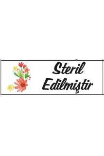 Steril Edilmiştir - Kuşe Etiket Sticker (1x3 Cm)