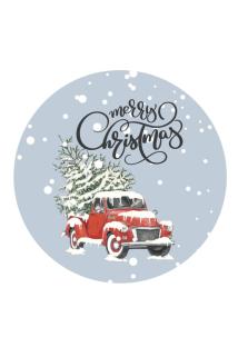 Etiket - Yılbaşı Merry Christmas Etiketi 9, Ürünlerinize Özel 3 Cm - 130 Adet Folyo Sticker