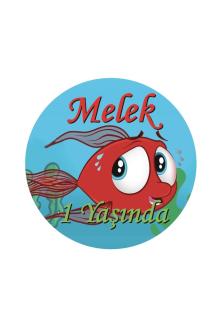 Sevimli Dostlar Kırmızı Balık, Çocuklarınız Için 3 Cm - Letbil 100 Adet Opak Sticker