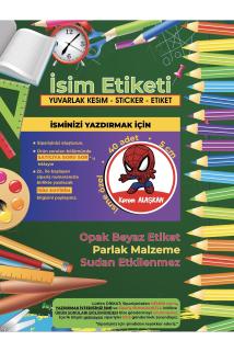 Okul Etiketi, Kalem Defter Etiketi - Örümcek Adam