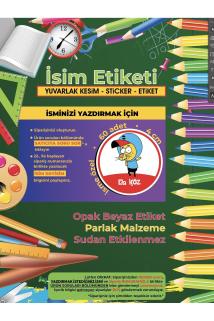 Okul Etiketi Kalem Defter Etiketi - Kral Şakir