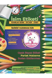 Okul Etiketi, Kalem Defter Etiketi - Hello Kitty