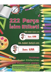 Okul Etiketi, Kalem Defter Etiketi - MİNİE MOUSE