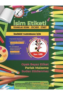 Okul Etiketi, Kalem Defter Etiketi - Minie Mouse