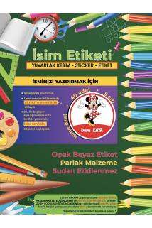 Okul Etiketi, Kalem Defter Etiketi - Minie Mouse