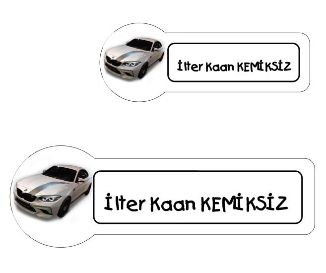 Okul Etiketi Kalem Defter Etiketi - BMW