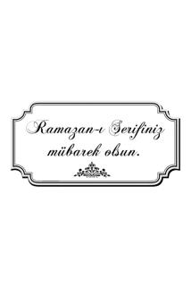 Şekil 1 Ramazan Tebrik Etiketi - 4x8 Cm Düz Kesim Kuşe Kağıt Sticker