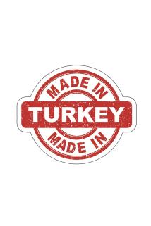 Made In Turkey - Etiket - 5x4cm - 100 Adet Folyo Sticker