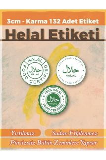 HELAL GIDA - FOOD 3LÜ SET V3 - OPAK ETİKET 3CM-LETBİL REKLAM STİCKER