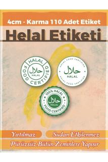 HELAL GIDA - FOOD 3LÜ SET V3 - OPAK ETİKET 4CM-LETBİL REKLAM STİCKER