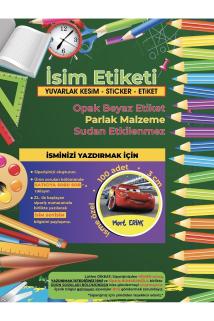 Okul Etiketi Kalem Defter Etiketi - Şimşek Macqueen