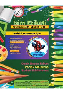 Okul Etiketi, Kalem Defter Etiketi - Örümcek Adam