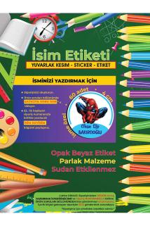 Okul Etiketi, Kalem Defter Etiketi - Örümcek Adam