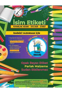 Okul Etiketi Kalem Defter Etiketi - Şirinler V1