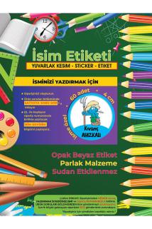 Okul Etiketi Kalem Defter Etiketi - Şirinler V1