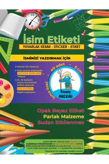 Okul Etiketi Kalem Defter Etiketi - Şirinler V1