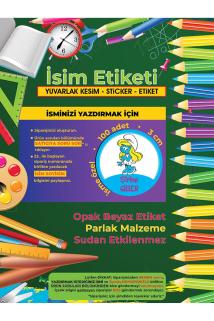 Okul Etiketi Kalem Defter Etiketi - Şirinler V2