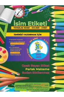 Okul Etiketi Kalem Defter Etiketi - Şirinler V2