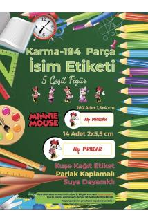 Okul Etiketi Kalem Defter Etiketi - Minnie Mouse