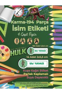 Okul Etiketi Kalem Defter Etiketi - Hulk