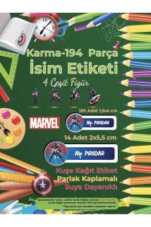 Okul Etiketi Kalem Defter Etiketi - Kaptan Amerika