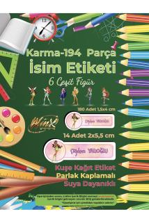 Okul Etiketi Kalem Defter Etiketi - Winx Karakterleri