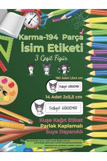 Okul Etiketi Kalem Defter Etiketi - Kuromi