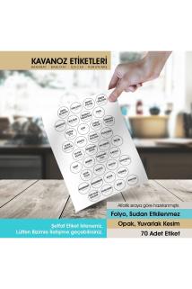 Beyaz Yuvarlak Kesim Baharat, Bakliyat Etiket Modeli 3cm - 70 Adet Sticker