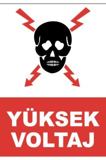 Yüksek Voltaj Uyarı Etiketi