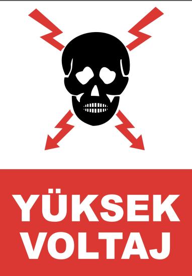 Yüksek Voltaj Uyarı Etiketi