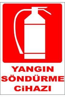 Yangın Söndürme Cihazı Uyarı Etiketi  (70x100)