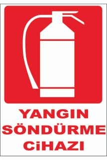 Uyarı Etiketi - Yangın Söndürme Cihazı (35x50)